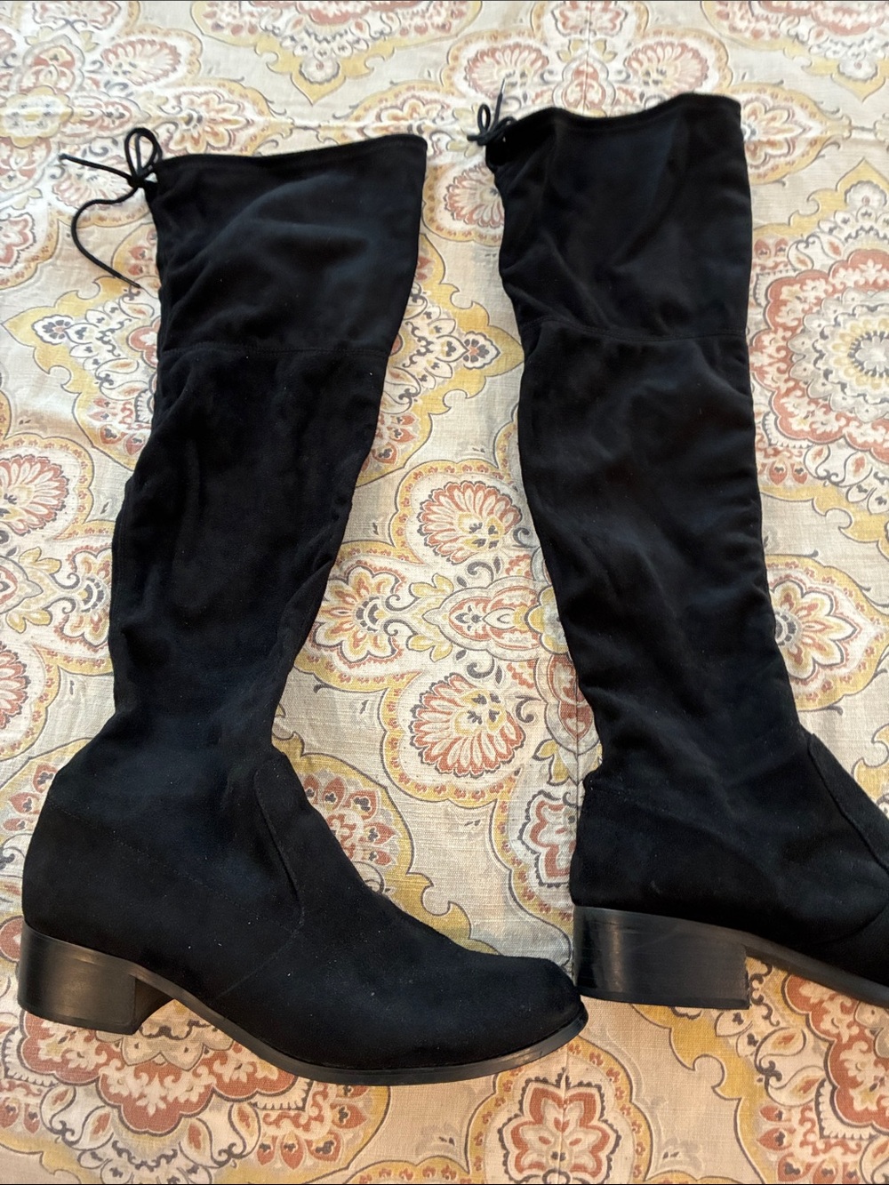 Charles by Charles David Black Over-the-Knee Women's Boots - Classic Suede Look